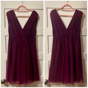 Anthropologie Moulinette Soeurs Plum Tulle Midi Dress – Wedding Guest or Holiday